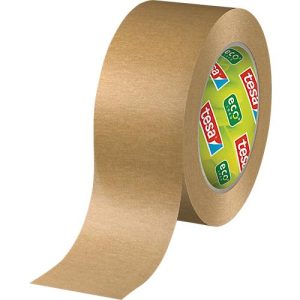 tesa® Packband Paper Standard ecoLogo, robust, 3 Rollen mit jeweils L 50 m x B 50 mm, FSC®-Papier & Naturkautschuk, braun