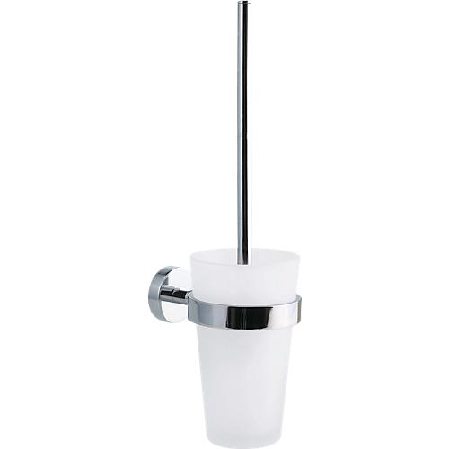 tesa® SMOOZ Toilettenbürste, verchromt, inkl. Klebelösung, starker Halt, B 95 x T 135 x H 395 mm