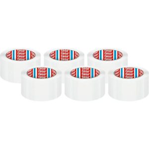 tesa Verpackungsklebeband tesapack® 4195, PP-Folie, L 66 m x B 50 mm, weiß, 6 Rollen