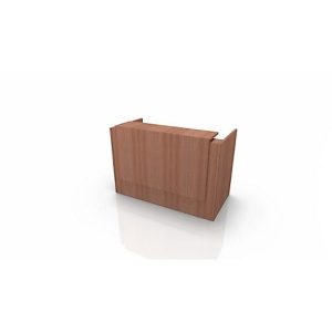 Theke Spezia, gerade, B 1660 x T 880 x H 1130 mm, Nuss Canaletto-Dekor