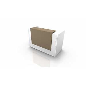 Theke Spezia, gerade, B 1660 x T 880 x H 1130 mm, weiß/beige