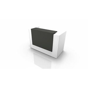 Theke Spezia, gerade, B 1660 x T 880 x H 1130 mm, weiß/grau