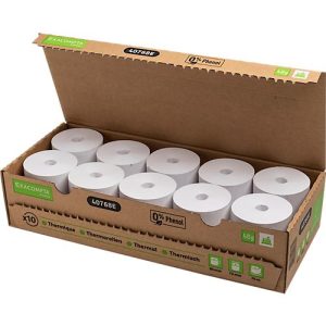 Thermorolle Exacompta 40768E, für Registrierkassen & Waagen, 48 g/m², L 76 m x B 80 mm, FSC®-Papier, weiß, 20 Rollen