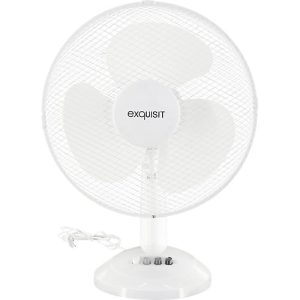 Tischventilator exquisit VT 34062 we, Leistung 35 W, 3 Leistungsstufen, oszillierend, neigbar, mit Tragegriff, Rotor Ø 300 mm, weiß