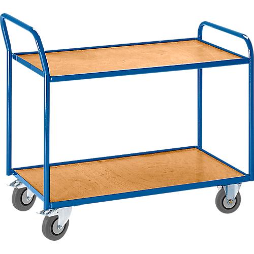 Tischwagen, gekröpfter Schiebebügel, 2 Etagen