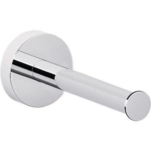 Toilettenpapier-Ersatzrollenhalter tesa® SMOOZ, verchromt, rundes Design, ohne Bohren, inkl. Klebelösung, B 50 x T 125 x H 50 mm