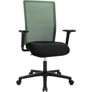 Topstar Bürostuhl Free Point, mit Armlehnen, Wippmechanik, Muldensitz, Netzrücken, grün/schwarz