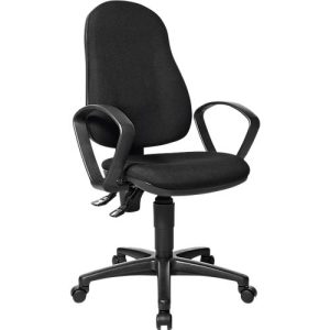 Topstar Bürostuhl Point 60, mit Armlehnen, Permanentkontaktmechanik, Muldensitz, schwarz