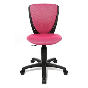 Topstar Kinderdrehstuhl High S´cool, ohne Armlehnen, Muldensitz, 3D-Netz-Rückenlehne, pink/schwarz