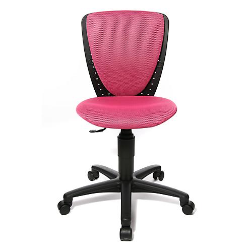 Topstar Kinderdrehstuhl High S´cool, ohne Armlehnen, Muldensitz, 3D-Netz-Rückenlehne, pink/schwarz