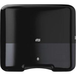 Tork® Handtuchspender Mini 553108, Einzelblattausgabe, für Zickzack- und Lagenfalz, Kunststoff, schwarz