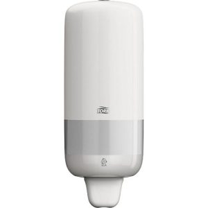 Tork® Spender 560000, für Flüssigseife und Desinfektionsgel, ‚Easy to use‘ zertifiziert, Kunststoff, weiß