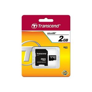 Transcend – Flash-Speicherkarte (SD-Adapter inbegriffen) – 2 GB – microSD