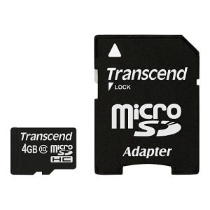 Transcend Premium – Flash-Speicherkarte (microSDHC/SD-Adapter inbegriffen) – 4 GB – Class 10 – 133x – microSDHC