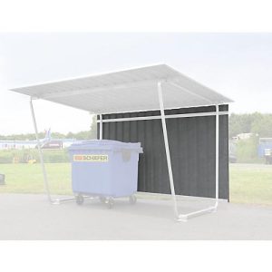 Trapezblech-Rückwand, 4300 mm breit, Anbaueinheit Trapezblech-Rückwand, 4300 mm breit, Anbaueinheit