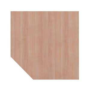 Trapezplatte JENA, Stützfuß, B 1200 x T 1200 x H 720 mm, Gestell verchromt, Nussbaum-Dekor