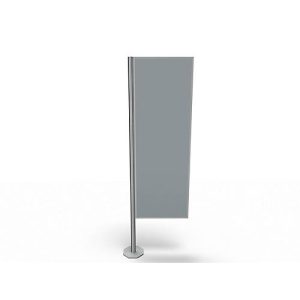 Trennwand, Silent Line Plus, 550 x 2000 mm, hellgrau