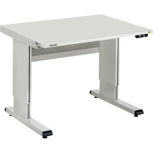 Treston Arbeitstisch Serie WB, ESD-leitfähig, mit Handkurbel, höhenverstellbar, 1500 mm