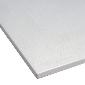 Treston LPL-Tischplatte QuatreX, melaminharzbeschichtet, Kantenschutz, B 1230 x T 900 x H 25 mm, lichtgrau RAL 7035