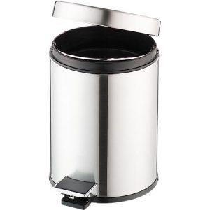 Tretabfalleimer aus Edelstahl, ø 200 x H 280 mm, 3 l