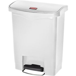 Tretabfalleimer Slim Jim®, Kunststoff, Fassungsvermögen 30 Liter, weiß