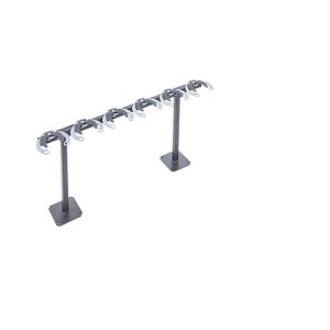 Tretrollerständer, 1-seitig, 6 Einstellplätze, mit Diebstahlschutz, B 1060 x T 175 x H 500 mm, Stahl pulverbeschichtet, anthrazit-schwarz, zum Aufdübeln Tretrollerständer, 1-seitig, 6 Einstellplätze, mit Diebstahlschutz, B 1060 x T 175 x H 500 mm, Stahl pulverbeschichtet, anthrazit-schwarz, zum Aufdübeln