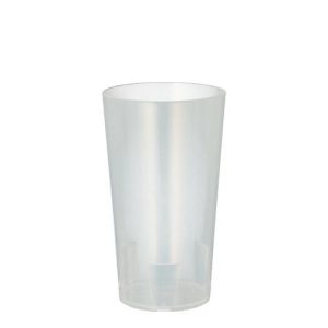 Trinkbecher Papstar, Mehrweg, 0,2 l, Ø 65 mm, mit Füllstrich & Stapelkante, unzerbrechlich, spülmaschinengeeignet, r, PP, transluzent, 10 Stück