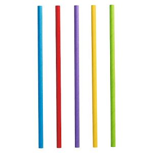 Trinkhalme Papstar, für Shakes, Einweg, L 250 x Ø 8 mm, aus FSC®-zertifiziertem Papier, farbsortiert, 100 Stück