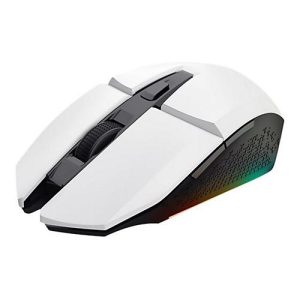 Trust GXT 110 FELOX – Maus – beleuchtet Gaming – 6 Tasten – kabellos – weiß