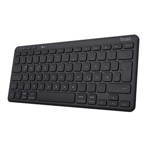 Trust Lyra – Tastatur – kompakt – kabellos – USB, Bluetooth, 2.4 GHz – Deutsch