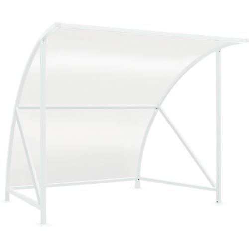 Überdachungssystem Modell Bamberg, transparent, B 2040 mm, verkehrsweiß RAL 9016