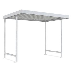 Überdachungssystem Modell Leipzig, einseitig, Grundeinheit, T 2200 mm, B 2870 mm, verzinkt Überdachungssystem Modell Leipzig, einseitig, Grundeinheit, T 2200 mm, B 2870 mm, verzinkt