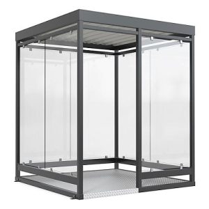 Überdachungssystem WSM Köln K2 b/c, B 2165 x T 2165 x H 2510 mm, fertig montiert, anthrazitgrau RAL 7016 Überdachungssystem WSM Köln K2 b/c, B 2165 x T 2165 x H 2510 mm, fertig montiert, anthrazitgrau RAL 7016