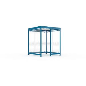 Überdachungssystem WSM Köln K2 b/c, B 2165 x T 2165 x H 2510 mm, fertig montiert, enzianblau RAL 5010