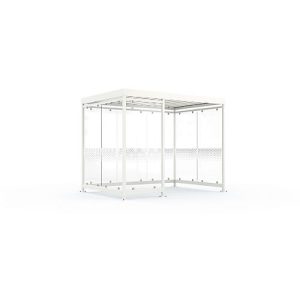 Überdachungssystem WSM Köln K3 c/b, B 3180 x T 2165 x H 2510 mm, fertig montiert, verkehrsweiß RAL 9016 Überdachungssystem WSM Köln K3 c/b, B 3180 x T 2165 x H 2510 mm, fertig montiert, verkehrsweiß RAL 9016
