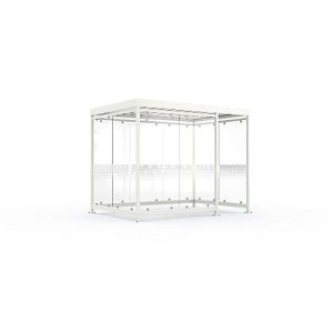 Überdachungssystem WSM Köln K3 d/b, B 3180 x T 2165 x H 2510 mm, fertig montiert, verkehrsweiß RAL 9016 Überdachungssystem WSM Köln K3 d/b, B 3180 x T 2165 x H 2510 mm, fertig montiert, verkehrsweiß RAL 9016
