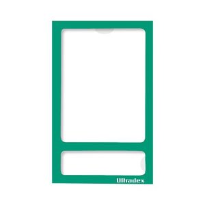Ultradex Fotorahmen, magnetisch, transparente PET-Folie, für Fotos im Format 60 x 80 mm, grün, 5 Stück