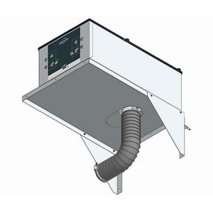 Umluftfiltermodul für asecos Sicherheitsunterbauschränke, Stahlblech, B 305 x T 555 x H 210 mm, 85-265 V, 8,5 W, bis 25 m³/h, 2200 U/min