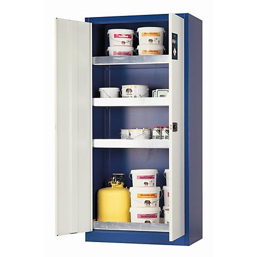Umweltschrank asecos E-CLASSIC, Flügeltüren, Front Lichtgrau, B 950 x T 500 x H 1950 mm