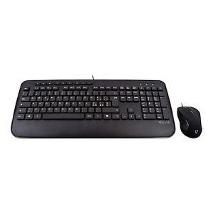 V7 CKU300IT – Tastatur-und-Maus-Set – USB – QWERTY – Italienisch – Schwarz