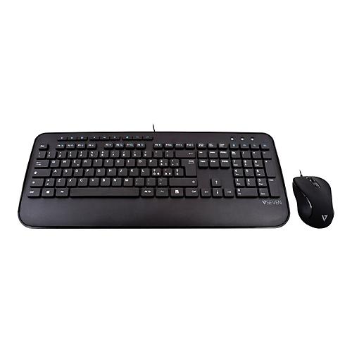 V7 CKU300IT - Tastatur-und-Maus-Set - USB - QWERTY - Italienisch - Schwarz