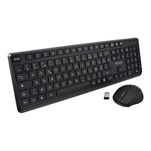 V7 CKW350FR – Tastatur-und-Maus-Set – full size – kabellos – 2.4 GHz – AZERTY