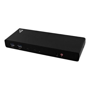V7 UCDDS-1E – Dockingstation – USB-C / USB 3.0 – 2 x HDMI, 2 x DP – 1GbE