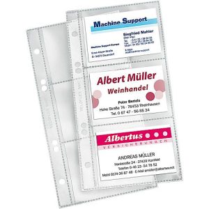 VELOFLEX Visitenkartenhülle, DIN A5, transparent, 10 Stück