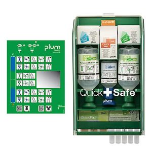 Verbandskasten PLUM QuickSafe Complete, Augenspülung-/ampullen, Wundkompressen, Wundreinigungstücher, Pflaster & Brandgel