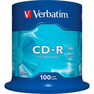 Verbatim CD-R, bis 52fach, 700 MB/ 80 min, 100er-Spindel