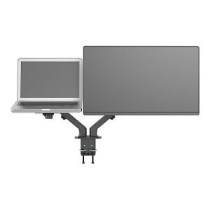 Vision VFM-DAD/4 – Befestigungskit – einstellbarer Arm – für 2 LCD-Displays oder LCD-Display und Notebook/Tablet – Aluminium, Stahl – mattschwarz