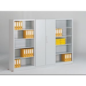 Vorbautür, für Regal Archivo Color, 5 Ordnerhöhen, B 1200 mm, lichtgrau