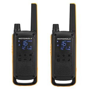 Walkie-Talkie MOTOROLA Talkabout T82 EXTREME, 10 km Reichweite, RSM-Mikrofon, IPX4, inkl. Zubehör & Tasche, 2 Stück