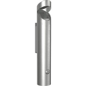 Wandascher Pio, für Innen- und Außenbereich, 1,7 l, ⌀ 75 x H 450 mm, Edelstahl
